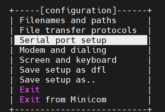 minicom console方式