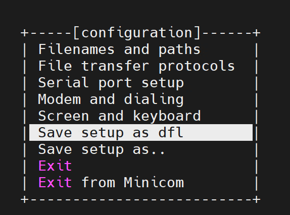 minicom console方式