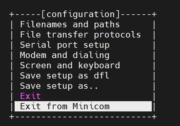 minicom console方式
